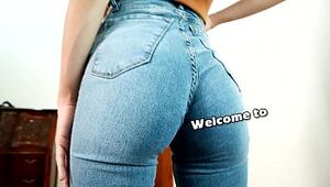 Incredibly Beautiful Perfect Ass Teen in Tight Blue Jeans