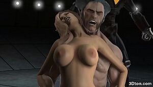 Wolverine fucking a bigtitted babe