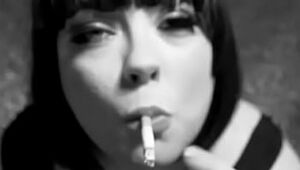 Chubby Mistress Tina Snua Chain Smokes 2 Lucky Strike Cigarettes - Smoking Fetish