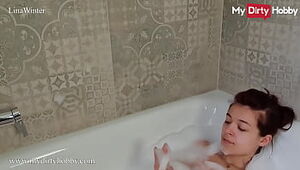 (Lina Winter) Has A Sensual Romantic Foamy Bubble Bath - MyDirtyHobby