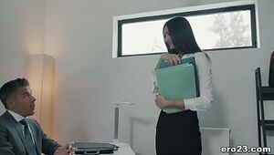 Hot secretary and her big cocked boss - Eliza Ibarra and Mick Blue