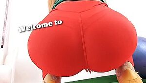 Huge Perfect ASS Latina In Spandex Deep Cameltoe Big Boobs
