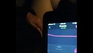 Young Armature Women Masturbating while Man Controls Phone Vibrator App