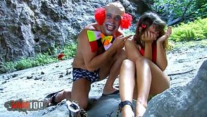 Innocent young Charlotte b. anal fucking by a crazy clown